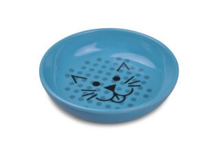 Whisker-Friendly Ecoware Cat Dish, Blue, 8 oz.