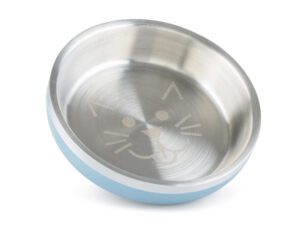 Insulated Stainless Steel Cat Dish with Non-Slip Base, 9 oz.