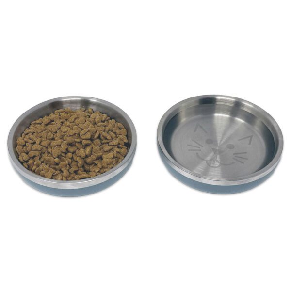 Insulated Stainless Steel Cat Dish with Non-Slip Base, 9 oz. - Image 4