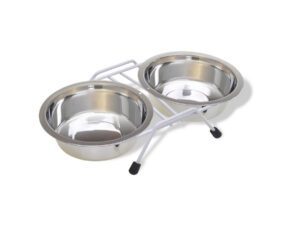 Double Dish in wire rack 16oz Stainless Steel