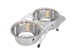 Double Dish in wire rack 32oz Stainless Steel